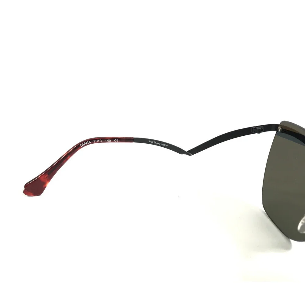 BOZ Sunglasses DIANA 7013 Brushed Silver Frames w/ Dark Purple Mask Shield Lens
